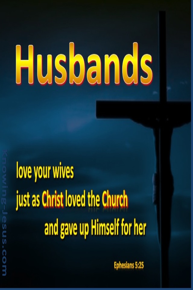 Ephesians 5:25 Husbands Love Your Wives (blue)